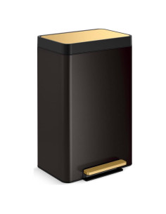 Cubo de Basura KOHLER 13 Galones Acero Inoxidable Negro y Cobre