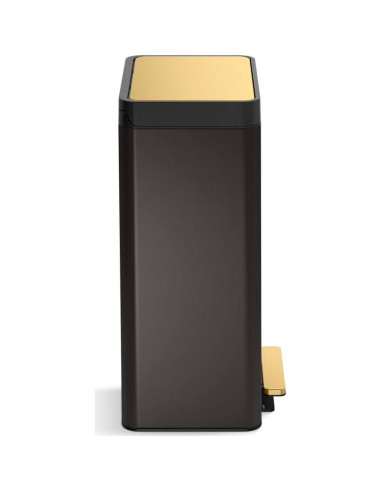 Cubo de Basura KOHLER 13 Galones Acero Inoxidable Negro y Cobre