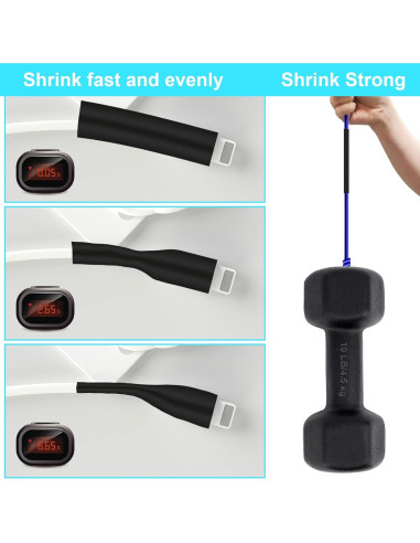 Kit de Tubos Termocontraíbles 900 Piezas DHOOZ - Negro 12 Tamaños