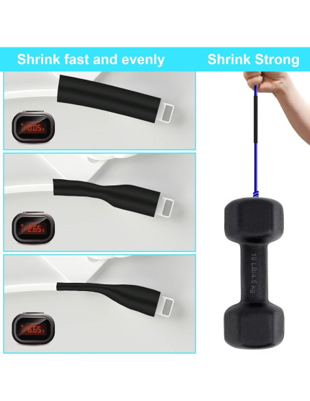 Kit de Tubos Termocontraíbles 900 Piezas DHOOZ - Negro 12 Tamaños