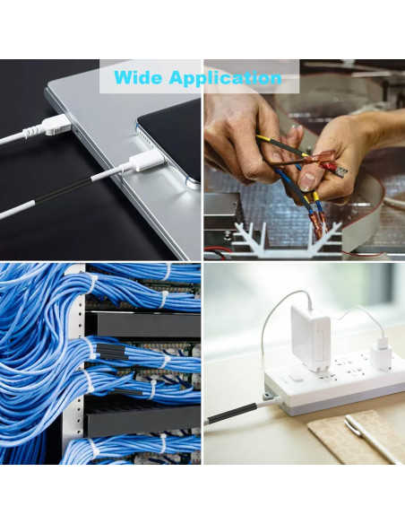 Kit de Tubos Termocontraíbles 900 Piezas DHOOZ - Negro 12 Tamaños