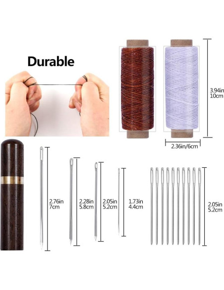 Perforadora de Agujeros BUTUZE para Cuero 4mm + Agujas y Hilo