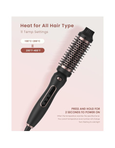 Cepillo Térmico 3 en 1 UMIGA Rosa - 3 Barriles Intercambiables 2