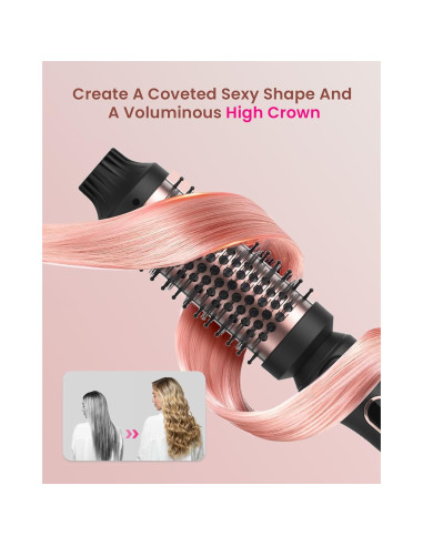 Cepillo Térmico 3 en 1 UMIGA Rosa - 3 Barriles Intercambiables