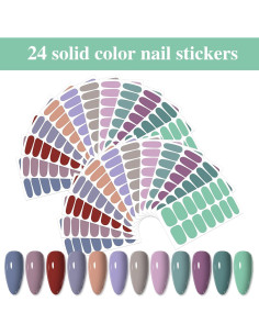 336 Pcs Stickers de Uñas Autoadhesivos YECIRALA - 24 Hojas 2