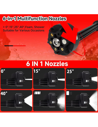 Lavadora a Presión Inalámbrica Qulibaxa 900 PSI 1.0 GPM