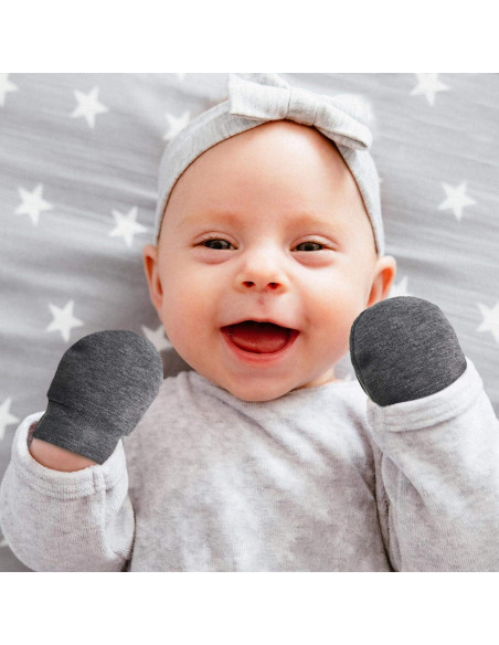9 Pares Mitones de Algodón para Bebés 0-6 Meses Sin Rasguños
