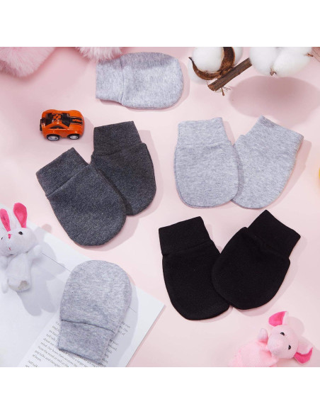 9 Pares Mitones de Algodón para Bebés 0-6 Meses Sin Rasguños