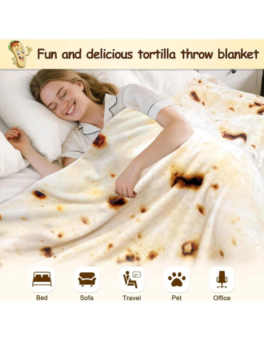 Manta de Tortilla Burrito MerMaker 119 cm Franela Beige