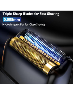 Afeitadora eléctrica Bazivve BA01 3 cuchillas IPX7 negra 2