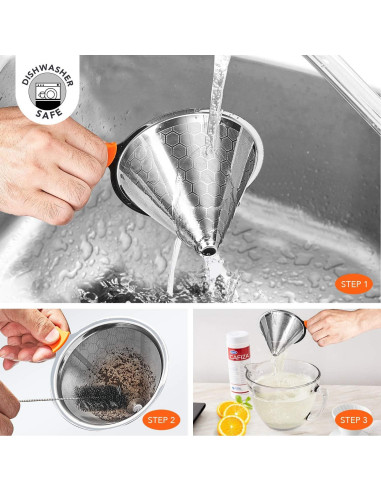 Filtro de café reutilizable E-PRANCE acero inoxidable 1-4 tazas