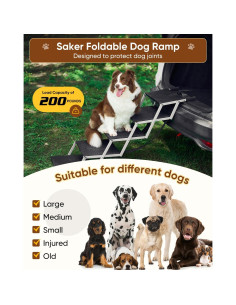 Rampa Plegable para Perros Saker 90kg Antideslizante 2