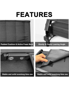 Asientos de Estadio Romswi 2PK Plegables Acolchados 43 cm 2
