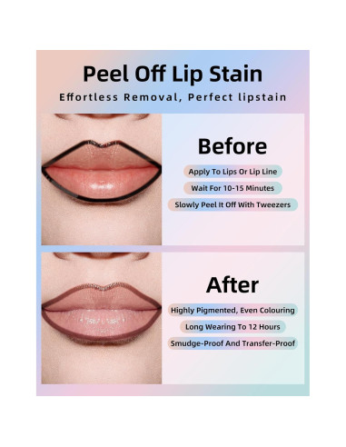 Tinte de Labios KIMUSE Peel Off Cereza Negra 12 Horas Mate