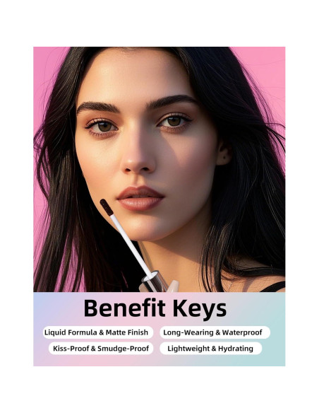 Tinte de Labios KIMUSE Peel Off Cereza Negra 12 Horas Mate