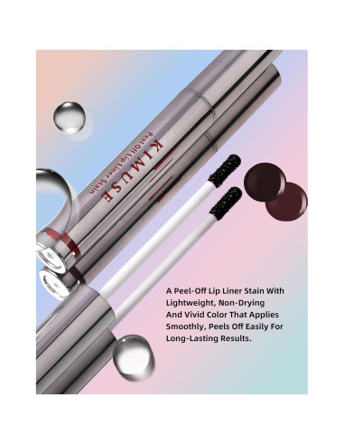 Tinte de Labios KIMUSE Peel Off Cereza Negra 12 Horas Mate