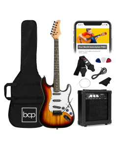 Guitarra Eléctrica Completa 39" Tamaño para Principiantes - 3 Color Sol de Ocaso