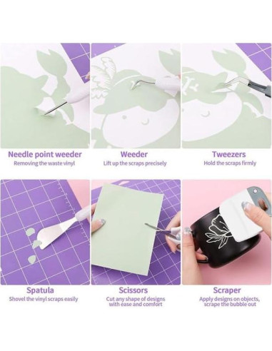 Juego de herramientas de deshierbe 6 piezas Reliabl para vinilo