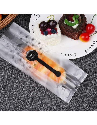 Bolsas de Galletas Searik Translúcidas 80 Pcs 8.9x22.4 cm