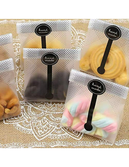 Bolsas de Galletas Searik Translúcidas 80 Pcs 8.9x22.4 cm