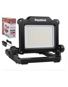Luz de Trabajo LED Inalámbrica 25W 4000lm DAYATOOL Negra