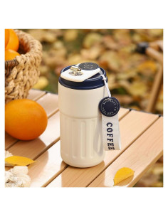 Taza de viaje ZMHQLPDZ 15 oz acero inoxidable aislada