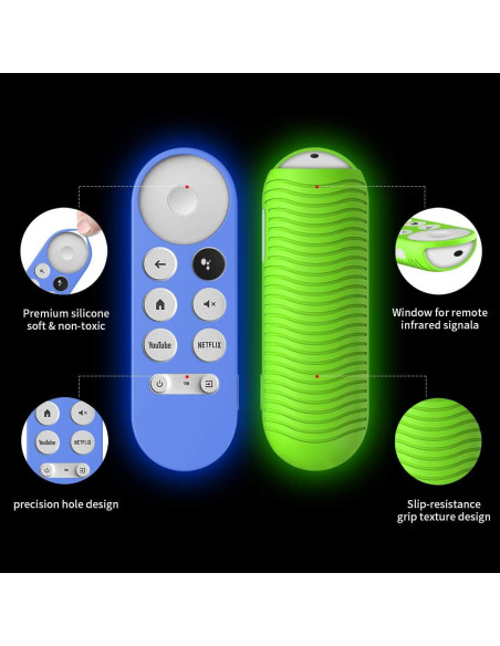 Funda Protectora Silicona Alquar para Control Remoto Google TV 2020 - 4 Colores