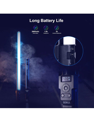 Varita de Luz LED RGB SIRUI T60 Portátil 74cm Batería Recargable
