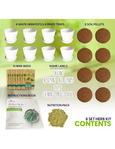 Kit de Jardín de Hierbas ZESTIGREENS - 8 Variedades Orgánicas 2