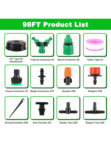 Kit de Riego por Goteo Ambitelligence 30m con Manguera 0.64cm