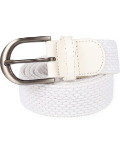 Cinturón Elástico Trenzado Mile High Life 3.3CM Mediano Blanco 2