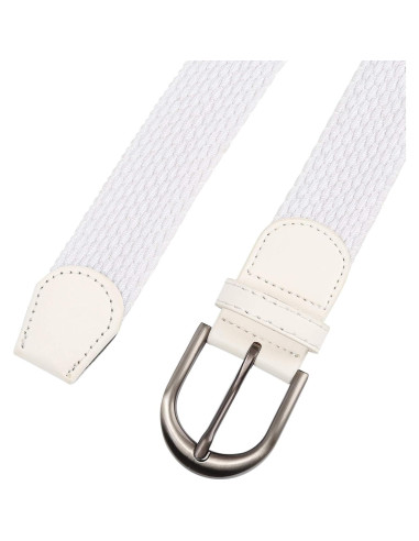 Cinturón Elástico Trenzado Mile High Life 3.3CM Mediano Blanco