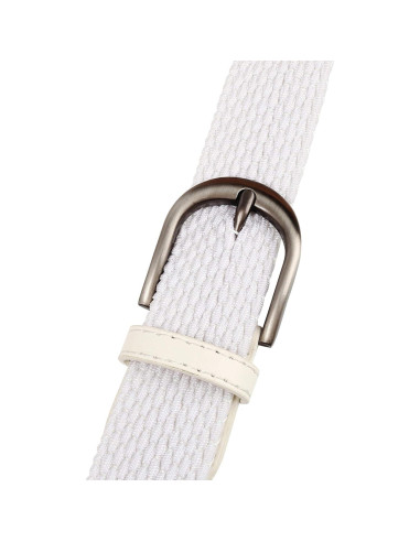 Cinturón Elástico Trenzado Mile High Life 3.3CM Mediano Blanco