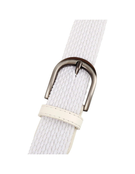 Cinturón Elástico Trenzado Mile High Life 3.3CM Mediano Blanco