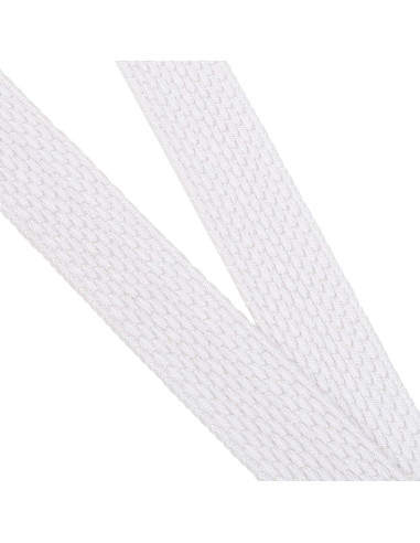 Cinturón Elástico Trenzado Mile High Life 3.3CM Mediano Blanco