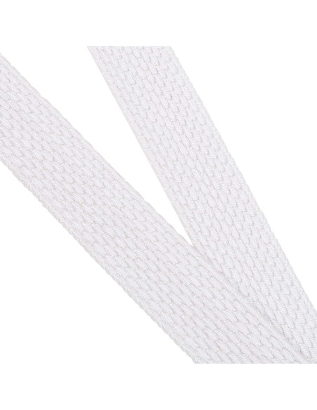 Cinturón Elástico Trenzado Mile High Life 3.3CM Mediano Blanco