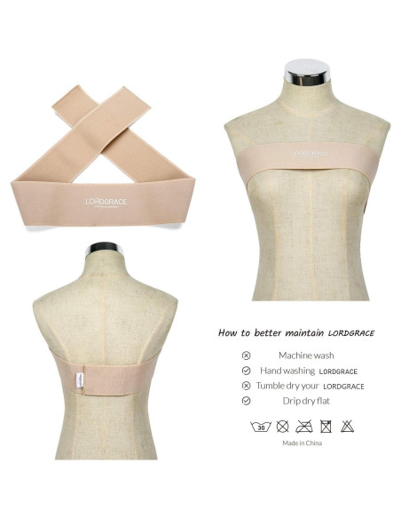 Banda de Soporte para el Pecho LORDGRACE Ajustable Beige S/M