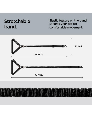 Cinturón de Seguridad Retráctil Spigen para Mascotas Negro