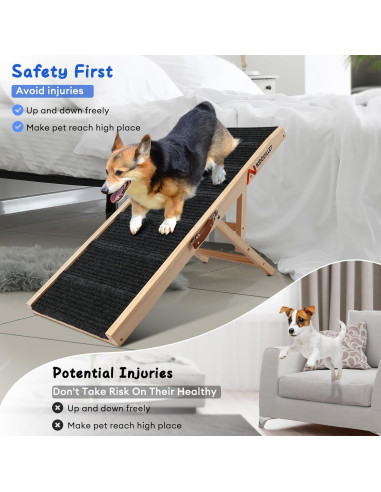 Rampa para Perros Nidouillet Plegable 99 cm 5 Alturas Ajustables