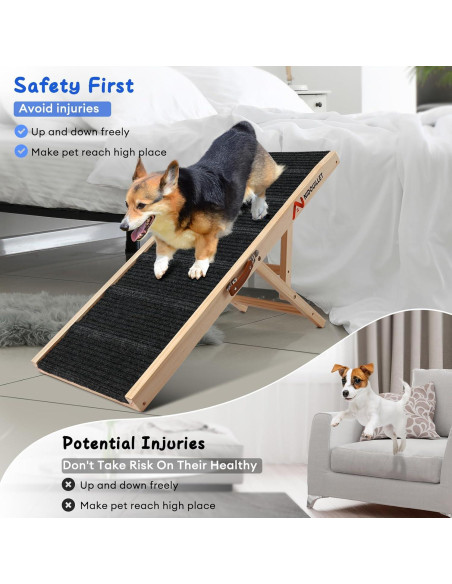 Rampa para Perros Nidouillet Plegable 99 cm 5 Alturas Ajustables