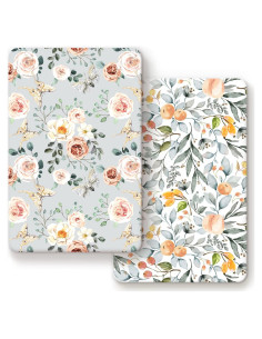 Juego de Sábanas Ajustadas GRSSDER para Mini Cuna 2 Piezas