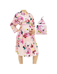 Bata de Maternidad SUFEINI con Manta y Sombrero - Postparto