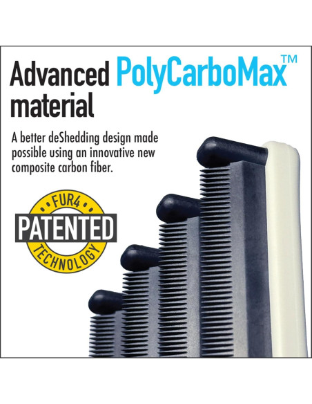 Cepillo Deshedding FUR4 para Gatos de Pelo Corto - 10.16cm