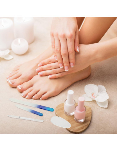 Juego de 6 Limadoras de Uñas de Vidrio Zhehao - Degradado Azul