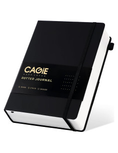 Cuaderno de Puntos A5 CAGIE 320 Páginas 100 GSM Tapa Dura Negro