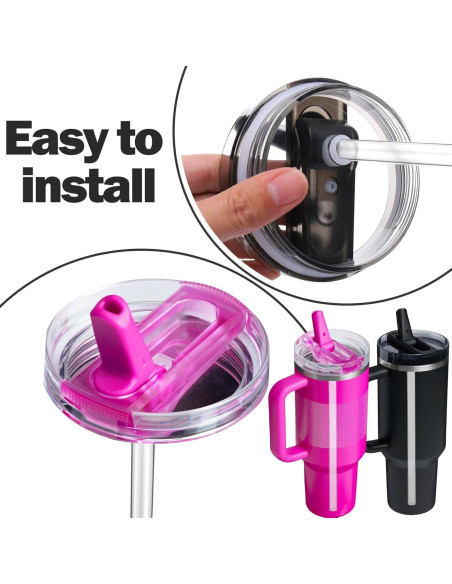 Popotes Reutilizables Mity Rain para Taza Stanley 40oz - 6 Piezas