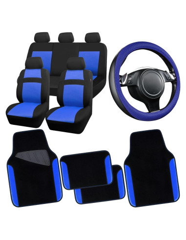 Cubiertas de Asiento de Coche 3D CAR PASS Azul y Negro