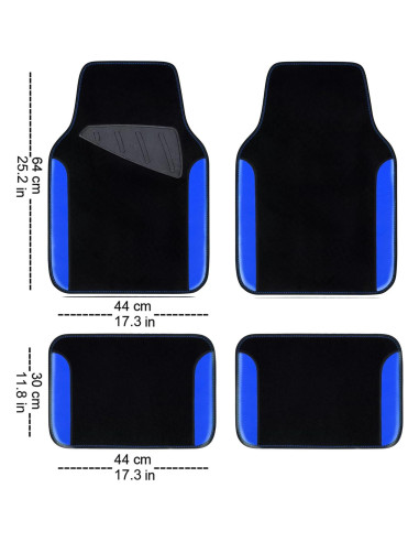 Cubiertas de Asiento de Coche 3D CAR PASS Azul y Negro