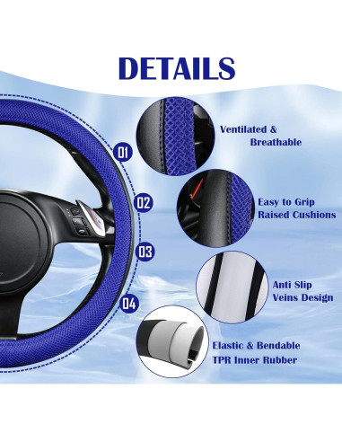 Cubiertas de Asiento de Coche 3D CAR PASS Azul y Negro