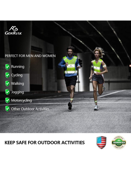 Chaleco Reflectante GoxRunx para Correr - Ultra Liviano y Ajustable